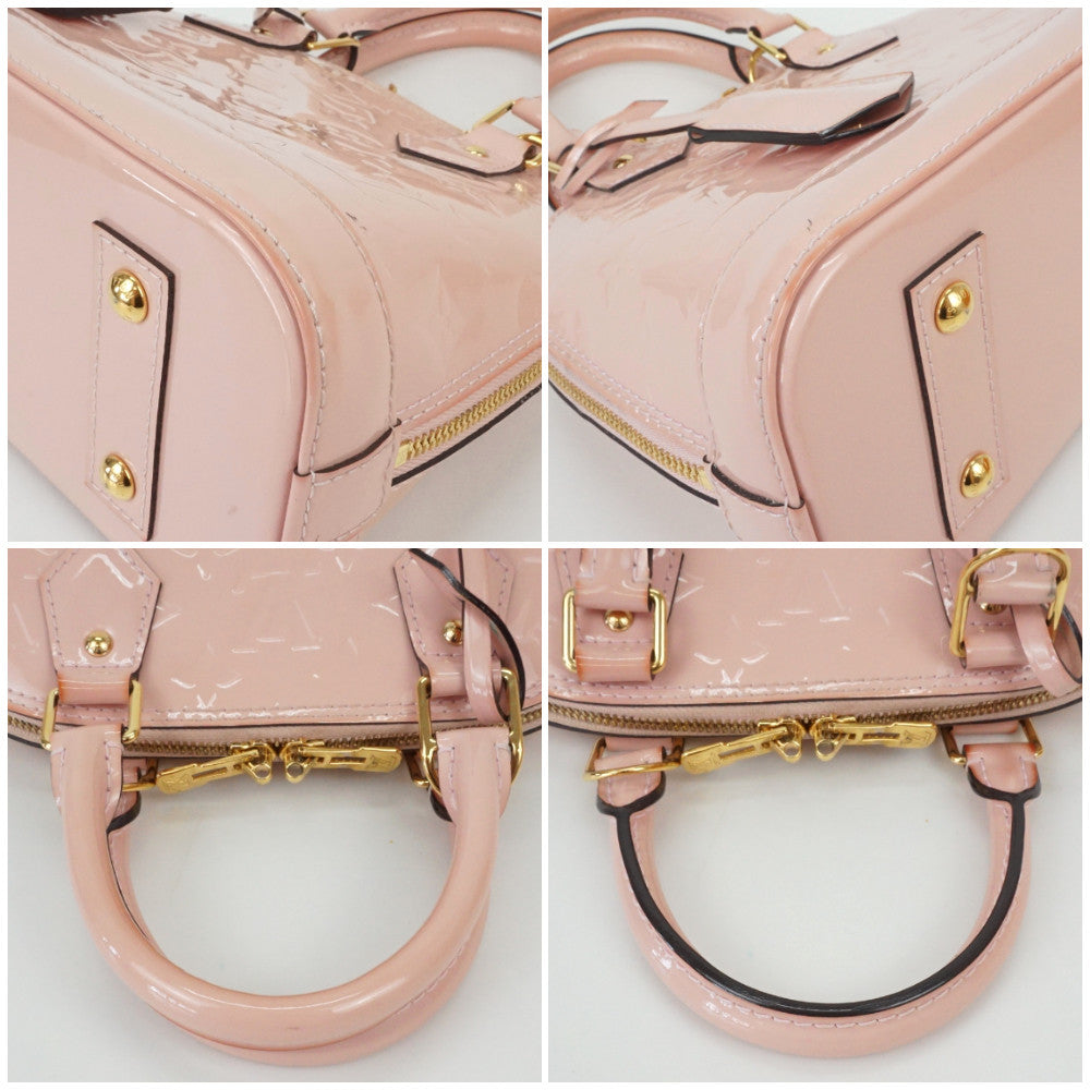Louis Vuitton Alma BB Monogram Vernis Rose Ballerine Pink 2Way Handbag