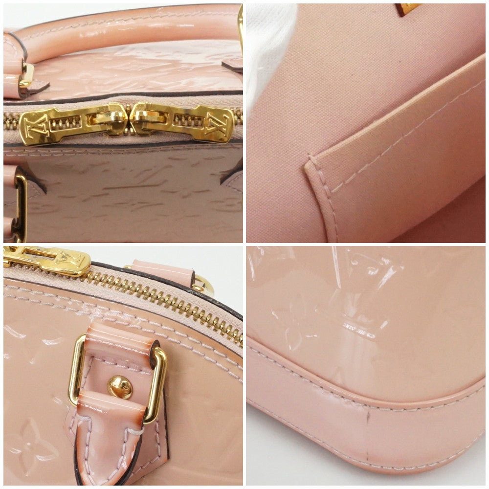 Louis Vuitton Alma BB Monogram Vernis Rose Ballerine Pink 2Way Handbag