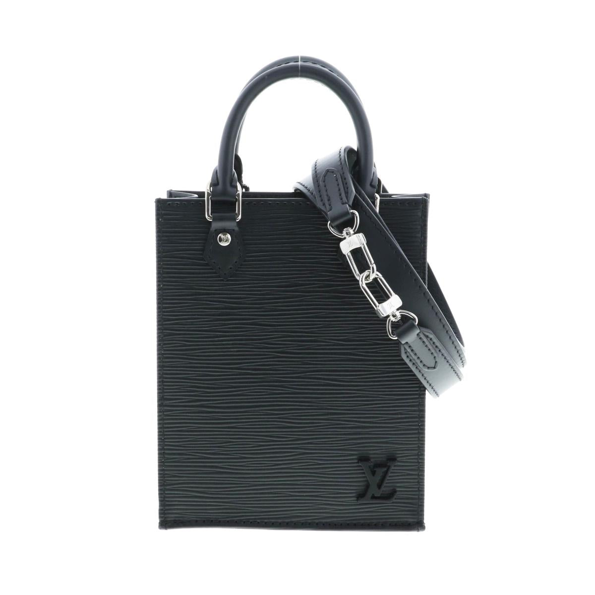 Louis Vuitton Epi Petite Sac Plat Shoulder Bag Black