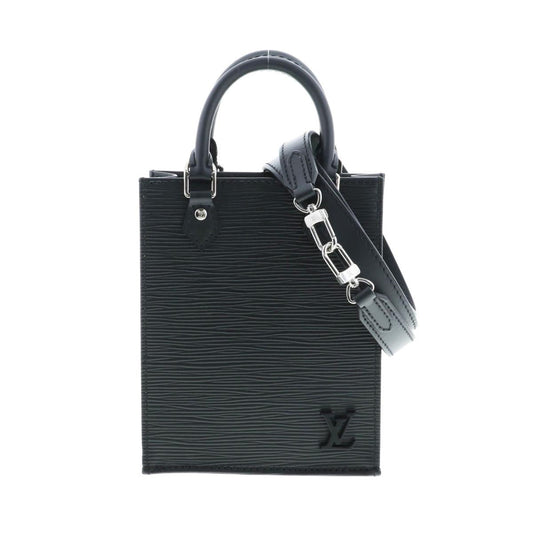 Louis Vuitton Epi Petite Sac Plat Shoulder Bag Black