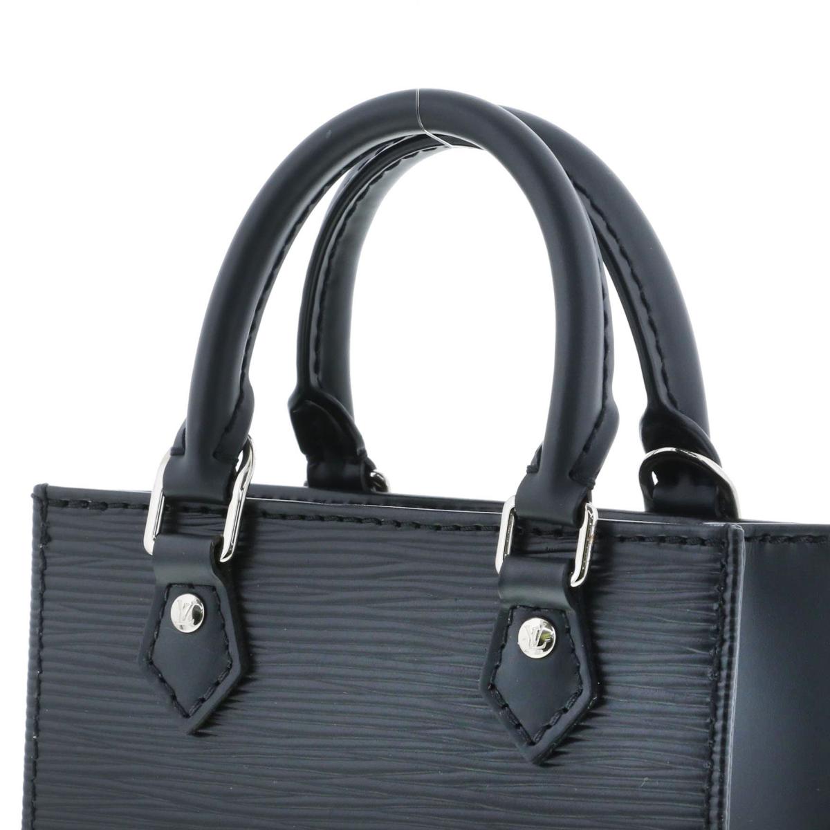 Louis Vuitton Epi Petite Sac Plat Shoulder Bag Black