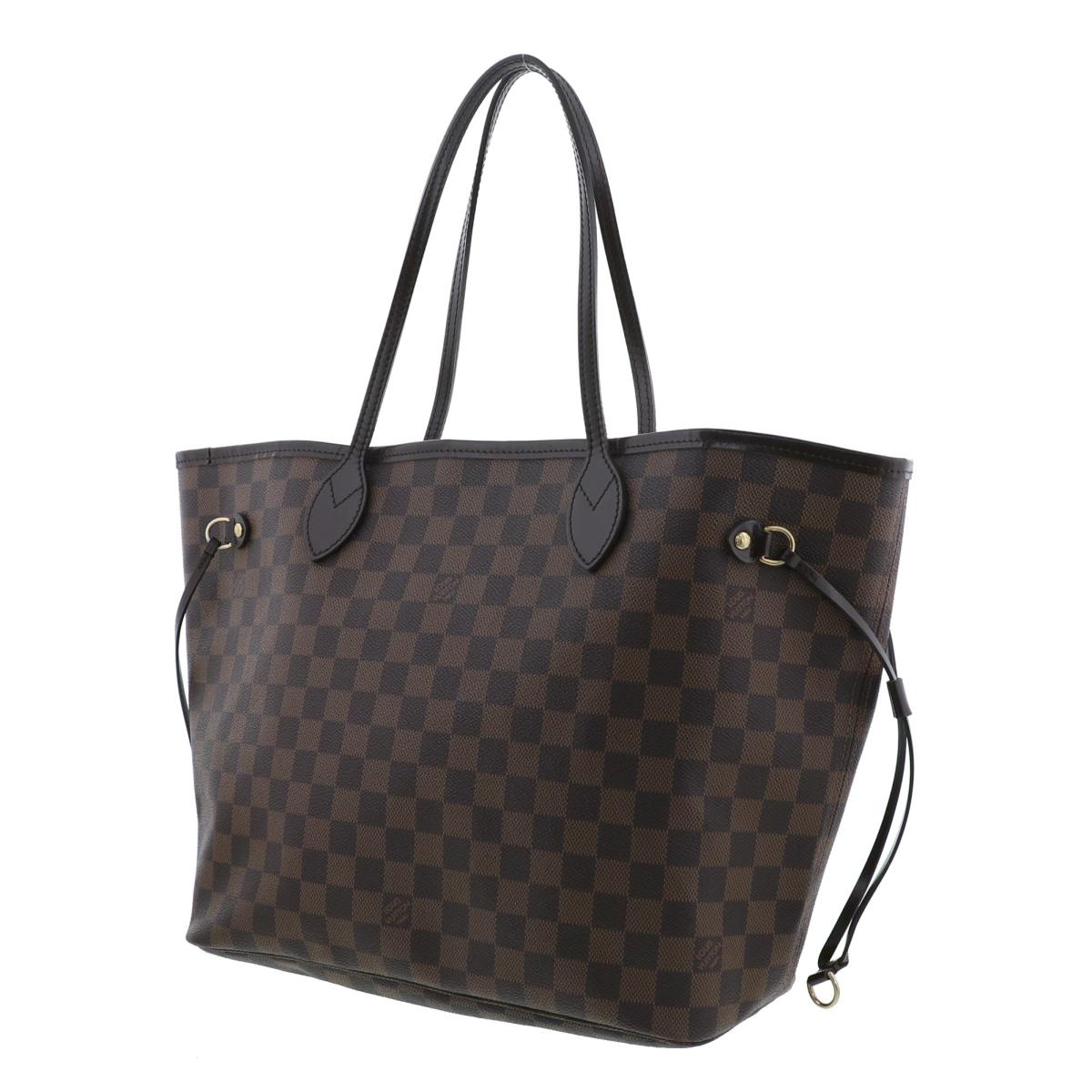 Louis Vuitton Neverfull MM Tote Bag Damier Ebene Brown