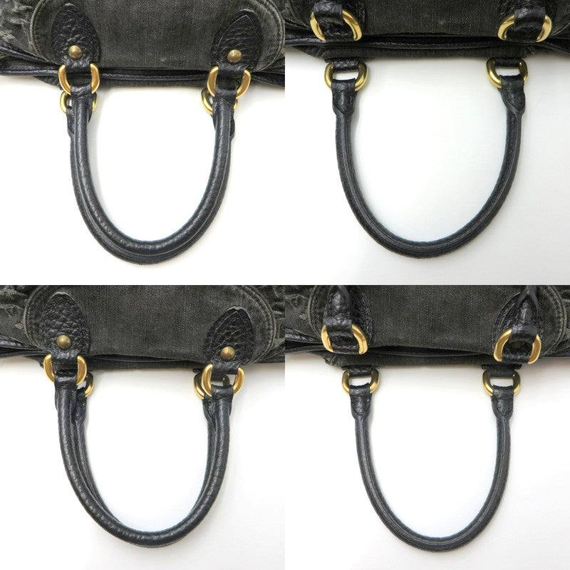 Louis Vuitton Monogram Neo cabby Denim Handbag Black