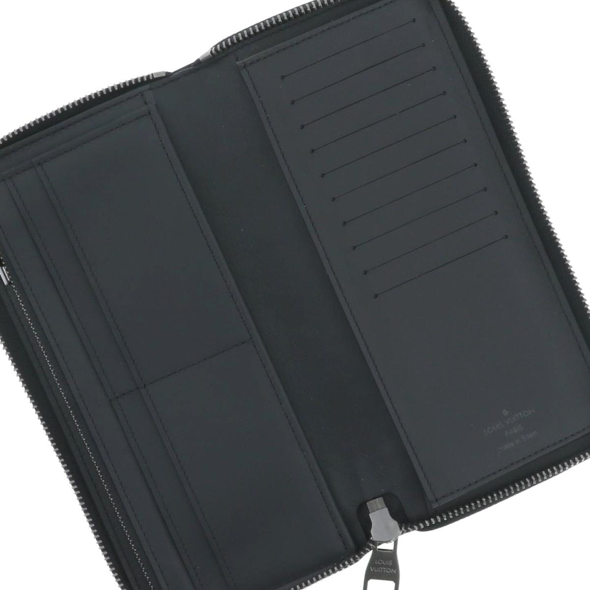 Louis Vuitton Zippy Vertical Long Wallet Black