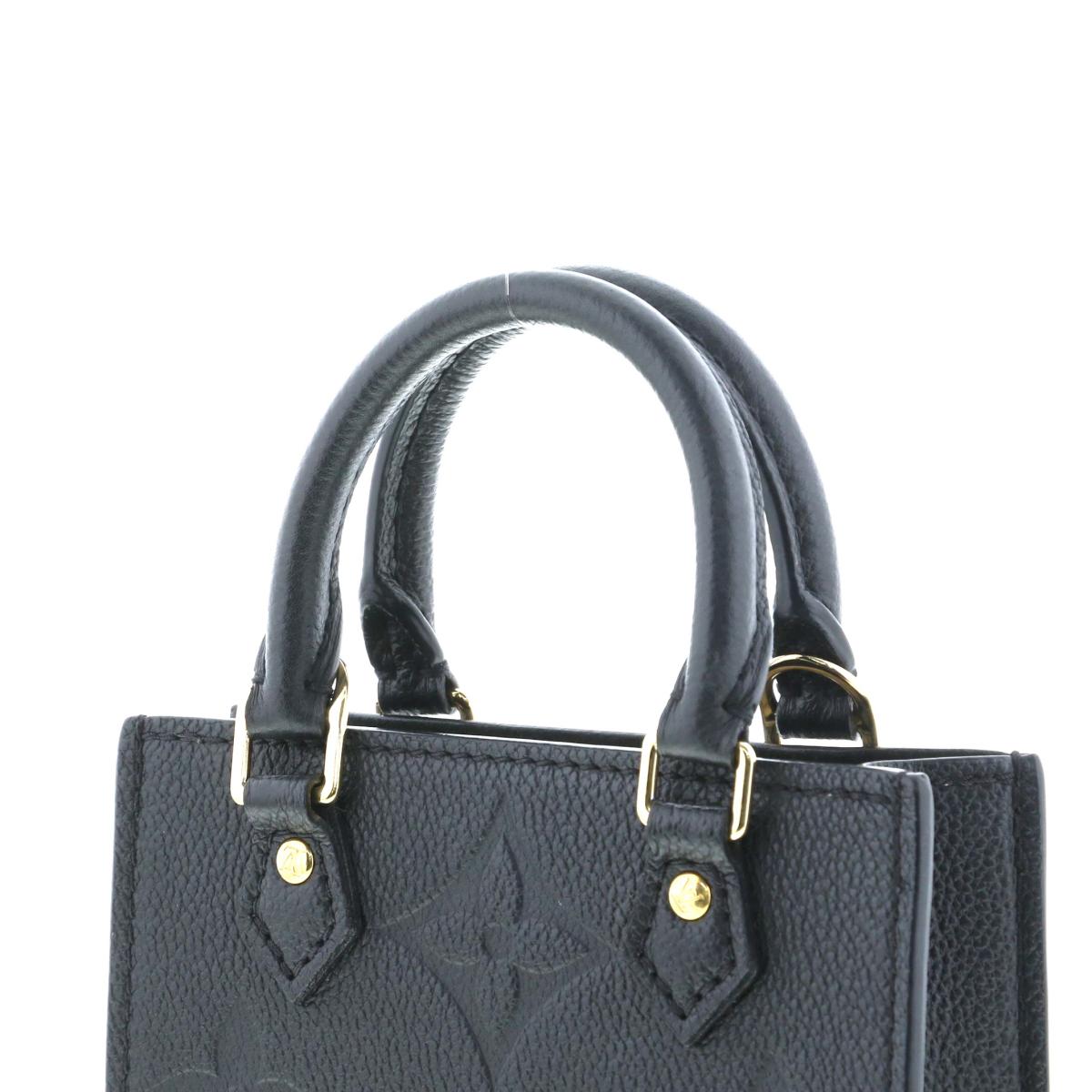 Louis Vuitton Petite Sac Plat Monogram Amplant Noir Shoulder Bag Black