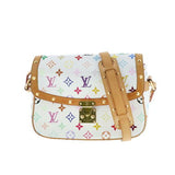 Louis Vuitton Sologne Multicolor Canvas Shoulder Bag White