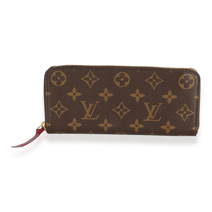 Louis Vuitton Louis Vuitton Monogram Canvas & Fuchsia Clémence Wallet