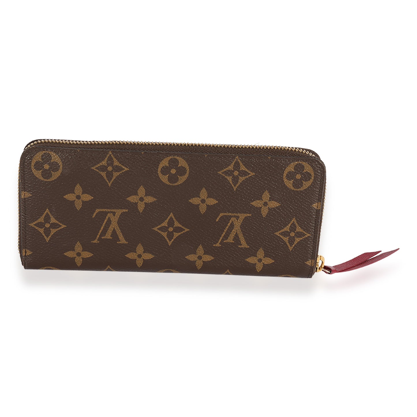 Louis Vuitton Louis Vuitton Monogram Canvas & Fuchsia Clémence Wallet