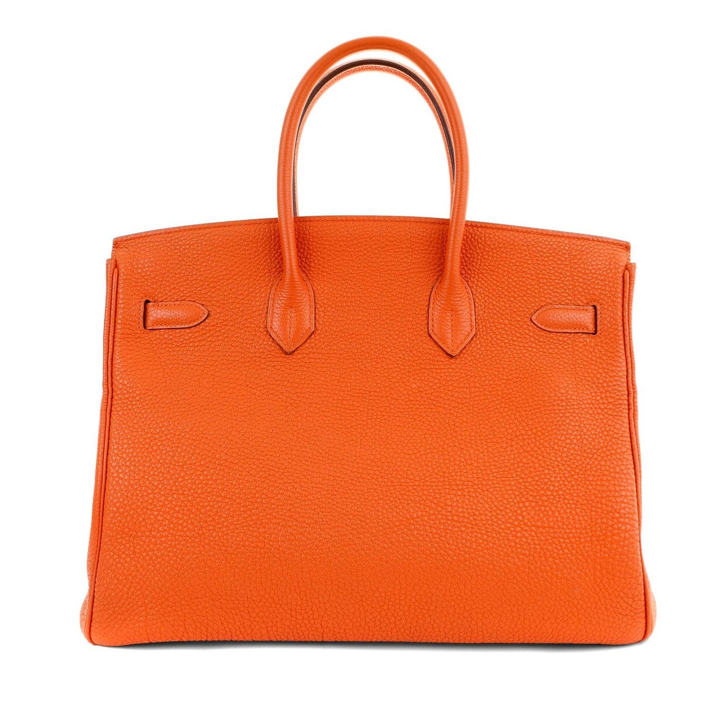 Luxury Hermes 35cm Orange Togo Birkin w/ Gold Hardware
