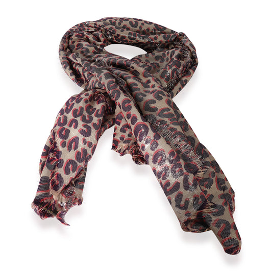 Louis Vuitton Louis Vuitton Multicolor Leopard Stefan Spro  Stole
