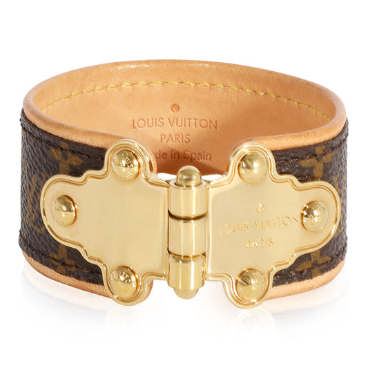 Louis Vuitton Gold Tone Louis Vuitton Monogram Save It Bracelet