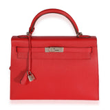 Hermes Rouge Casaque Epsom Kelly 32 Sellier