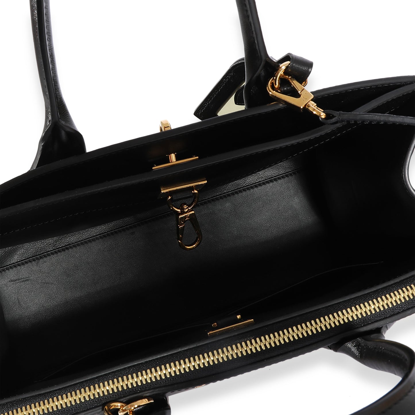 Louis Vuitton Louis Vuitton Black Calfskin & Monogram Canvas Studded City Steamer