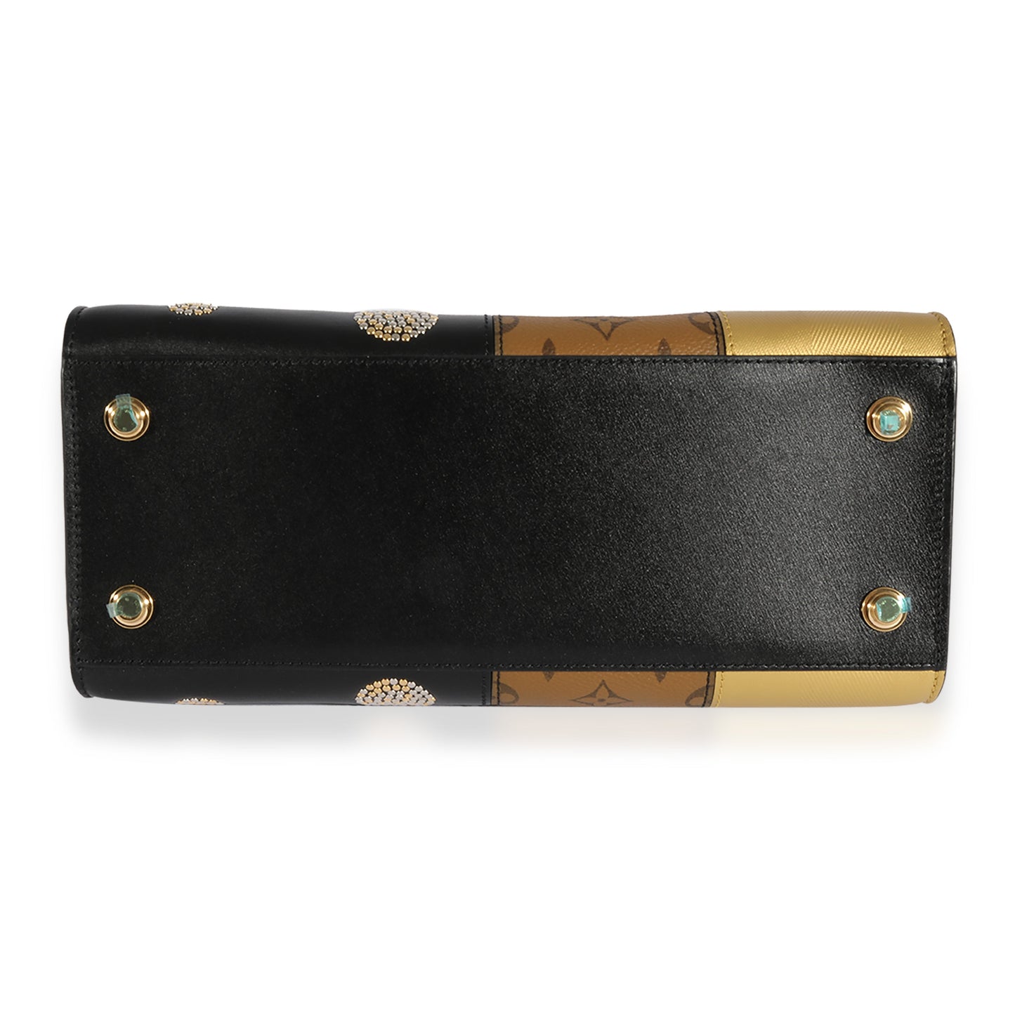 Louis Vuitton Louis Vuitton Black Calfskin & Monogram Canvas Studded City Steamer
