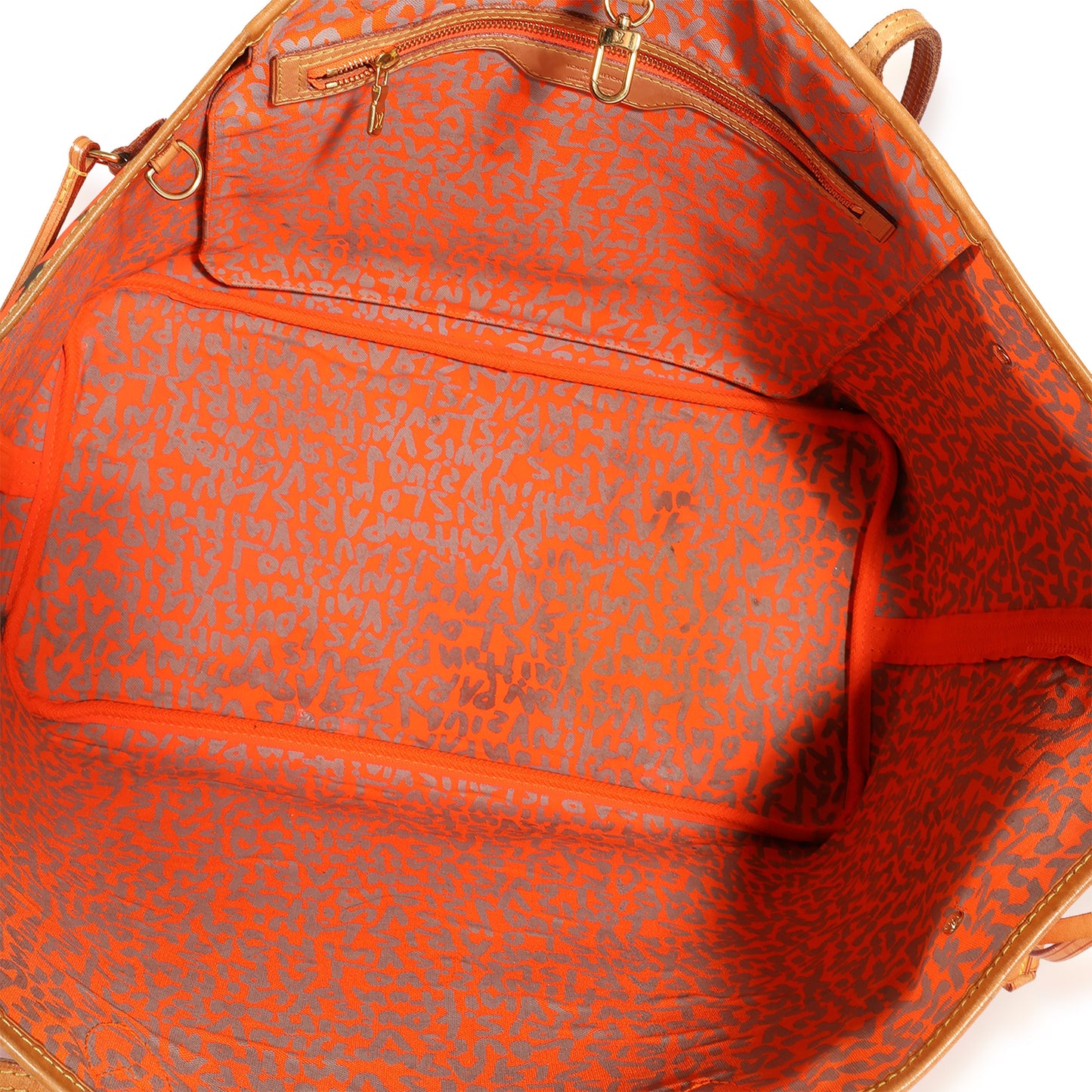 Louis Vuitton Louis Vuitton x Stephen Spro  Orange Graffiti Monogram Canvas Neverfull GM