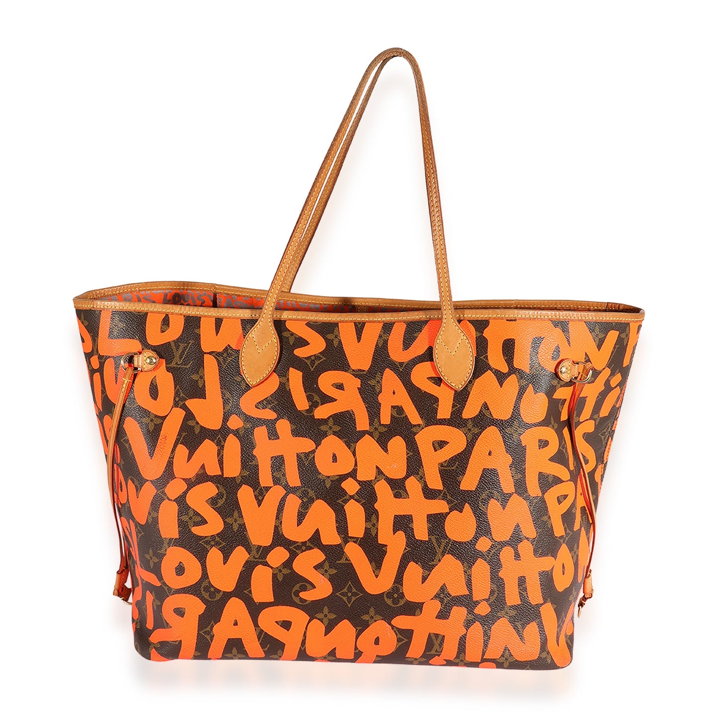 Louis Vuitton Louis Vuitton x Stephen Spro  Orange Graffiti Monogram Canvas Neverfull GM