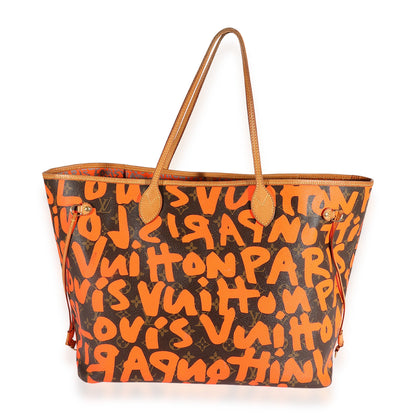Louis Vuitton Louis Vuitton x Stephen Spro  Orange Graffiti Monogram Canvas Neverfull GM