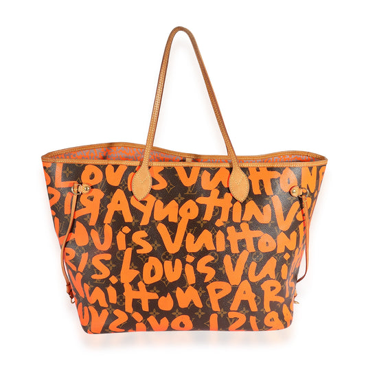 Louis Vuitton Louis Vuitton x Stephen Spro  Orange Graffiti Monogram Canvas Neverfull GM