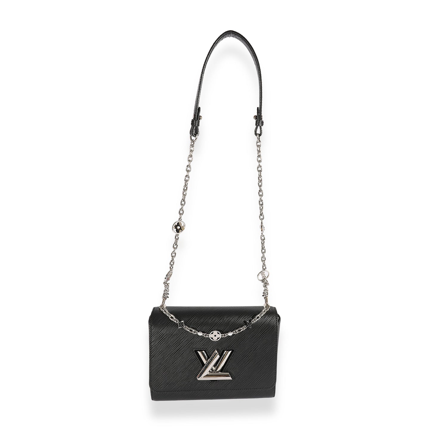 Louis Vuitton Louis Vuitton Black Epi Leather Flower Jewels Twist MM