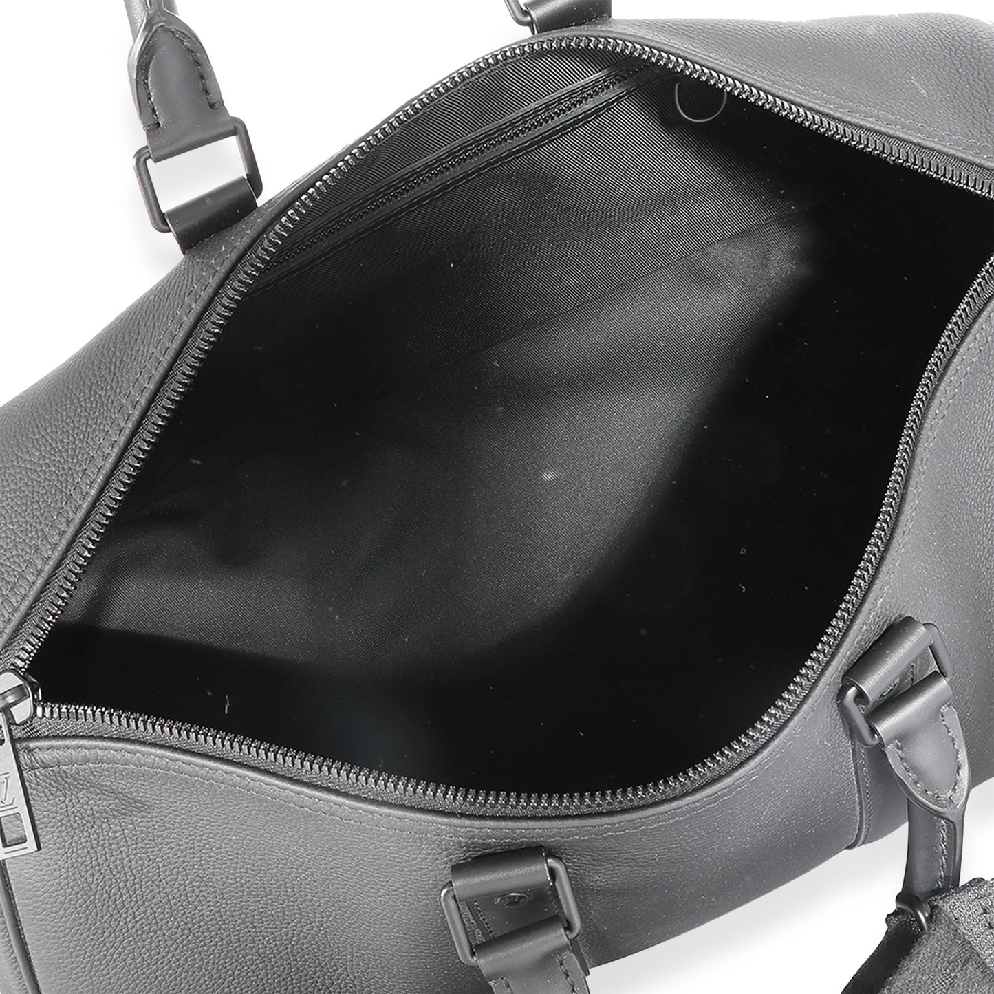 Louis Vuitton Louis Vuitton Black Grained Calfskin Aerogram Keepall Bandoulière 40