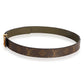 Louis Vuitton Louis Vuitton Monogram Canvas & Olive Green Reversible Initiales Belt 90