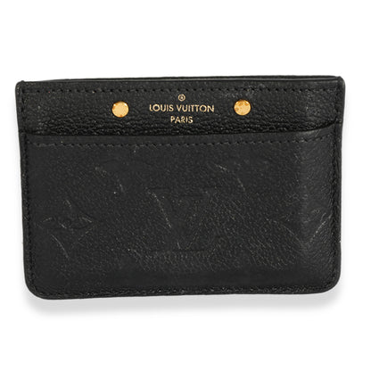 Louis Vuitton Louis Vuitton Black Monogram Empreinte Leather Card Holder