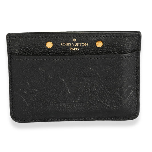 Louis Vuitton Louis Vuitton Black Monogram Empreinte Leather Card Holder