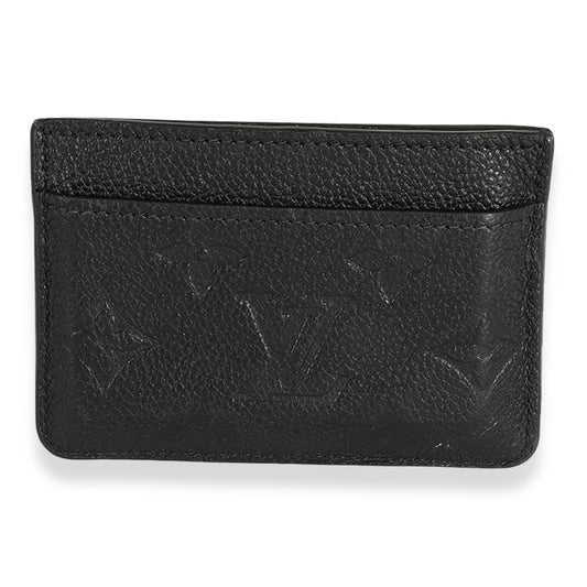Louis Vuitton Louis Vuitton Black Monogram Empreinte Leather Card Holder