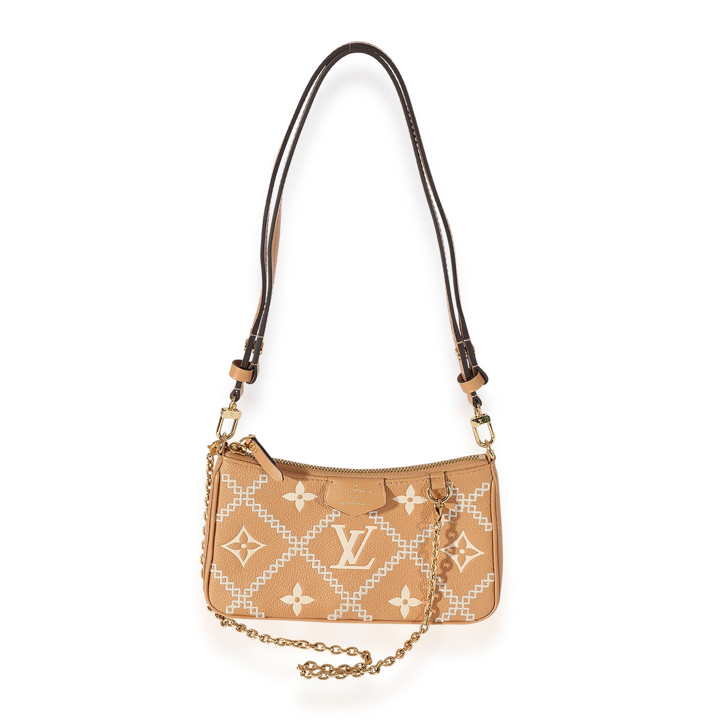 Louis Vuitton Louis Vuitton Arizona Cream Empreinte Broderies Easy Pouch On Strap