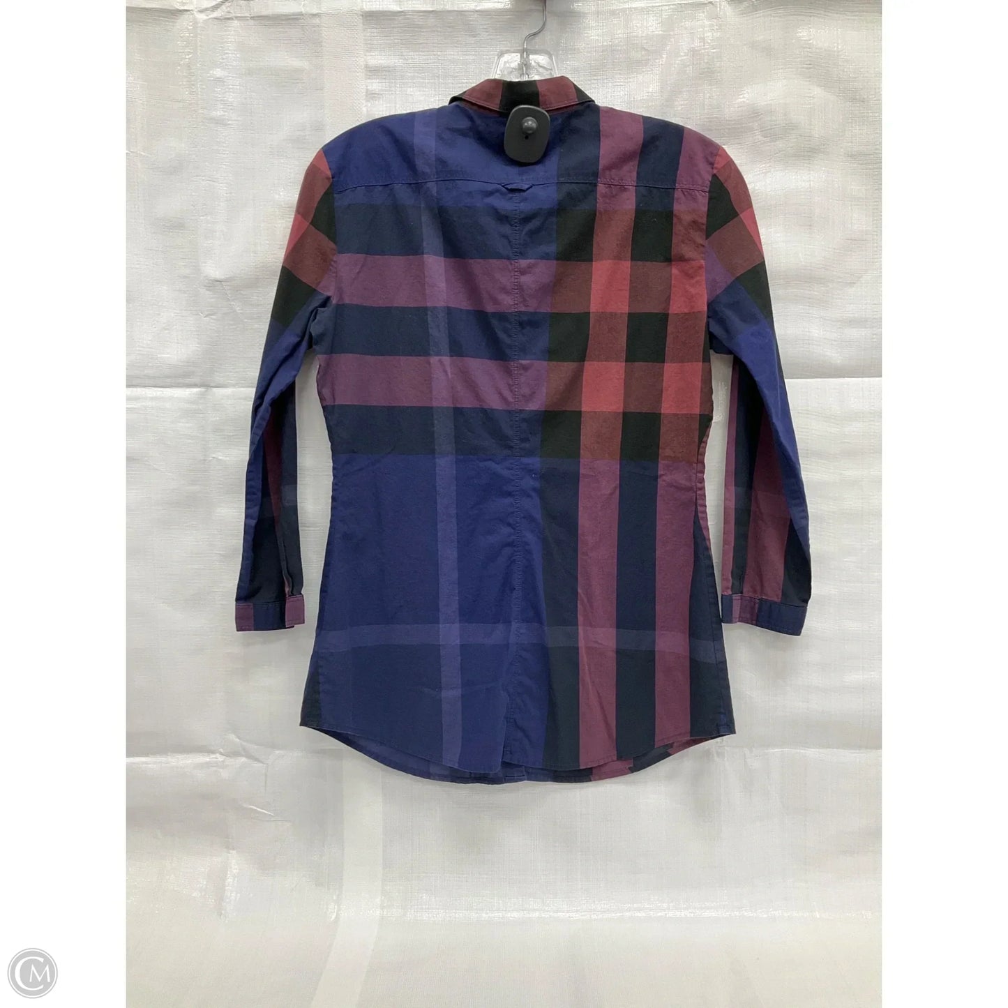 Blo  Luxury Designer By Burberry In Plaid Pattern, Size: Xs