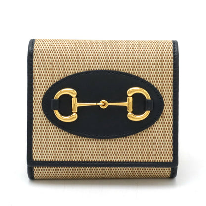 Gucci Horsebit 1955 Canvas Leather Wallet Limited