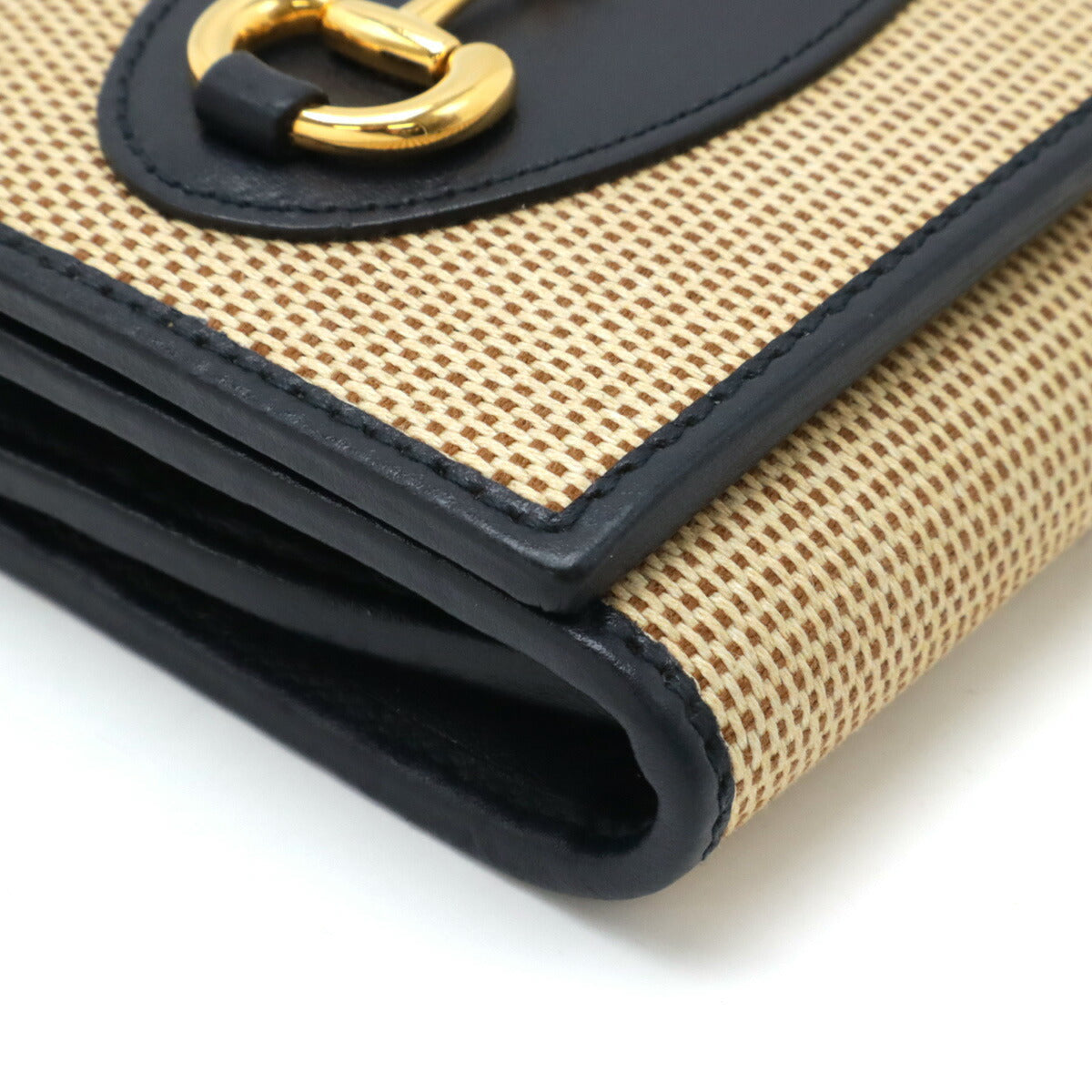 Gucci Horsebit 1955 Canvas Leather Wallet Limited