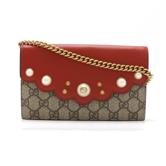 Gucci GG Supreme 2way Chain Wallet