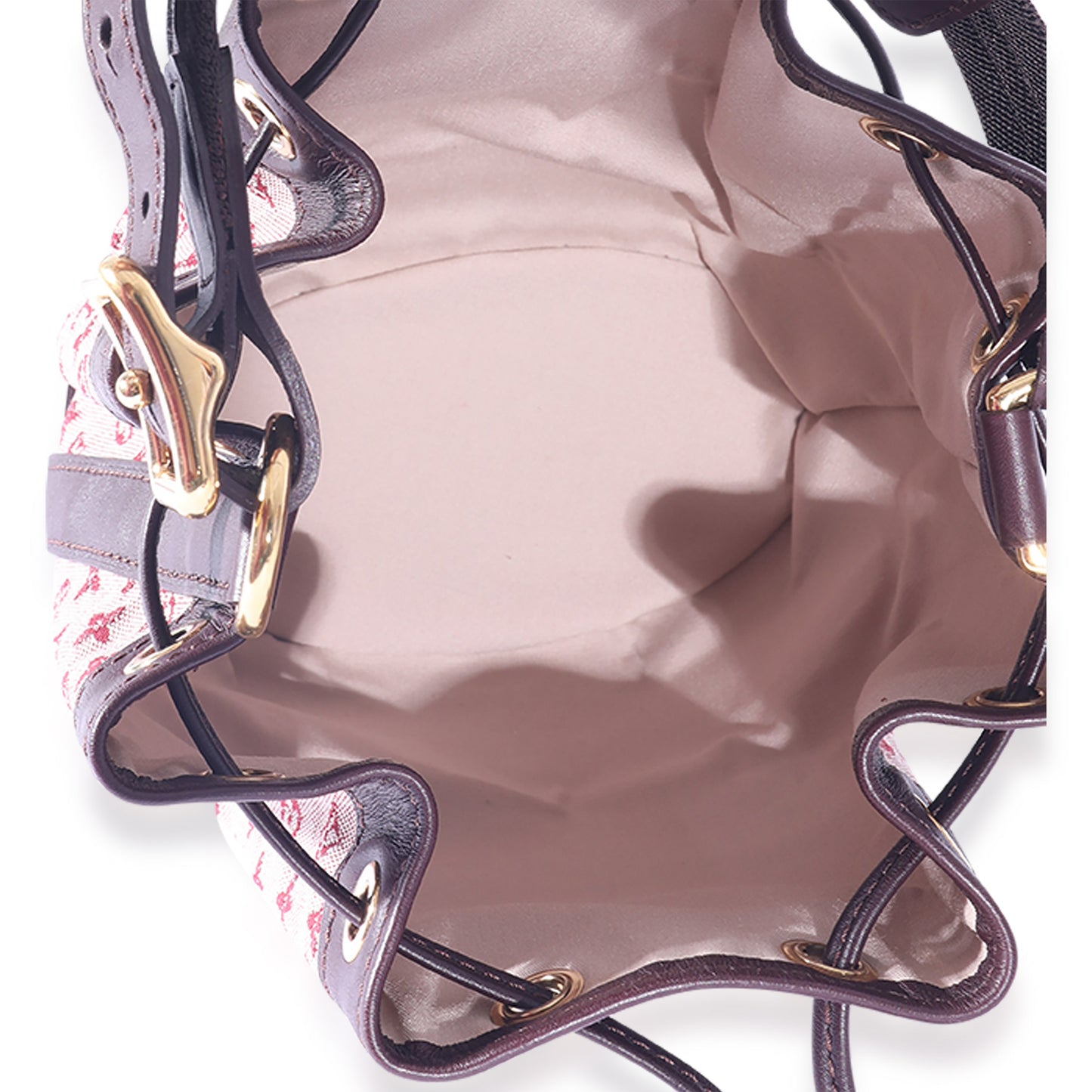 Louis Vuitton Louis Vuitton Burgundy Monogram Canvas Mini Lin Noelie Bucket Bag