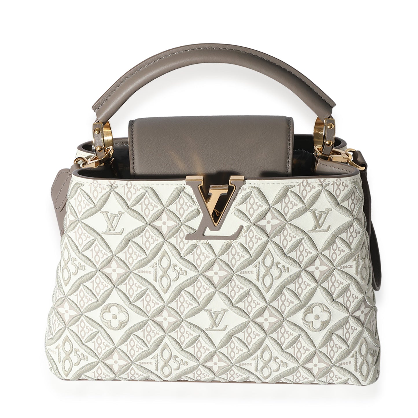 Louis Vuitton Louis Vuitton Taupe Leather Since 1854 Capucines BB