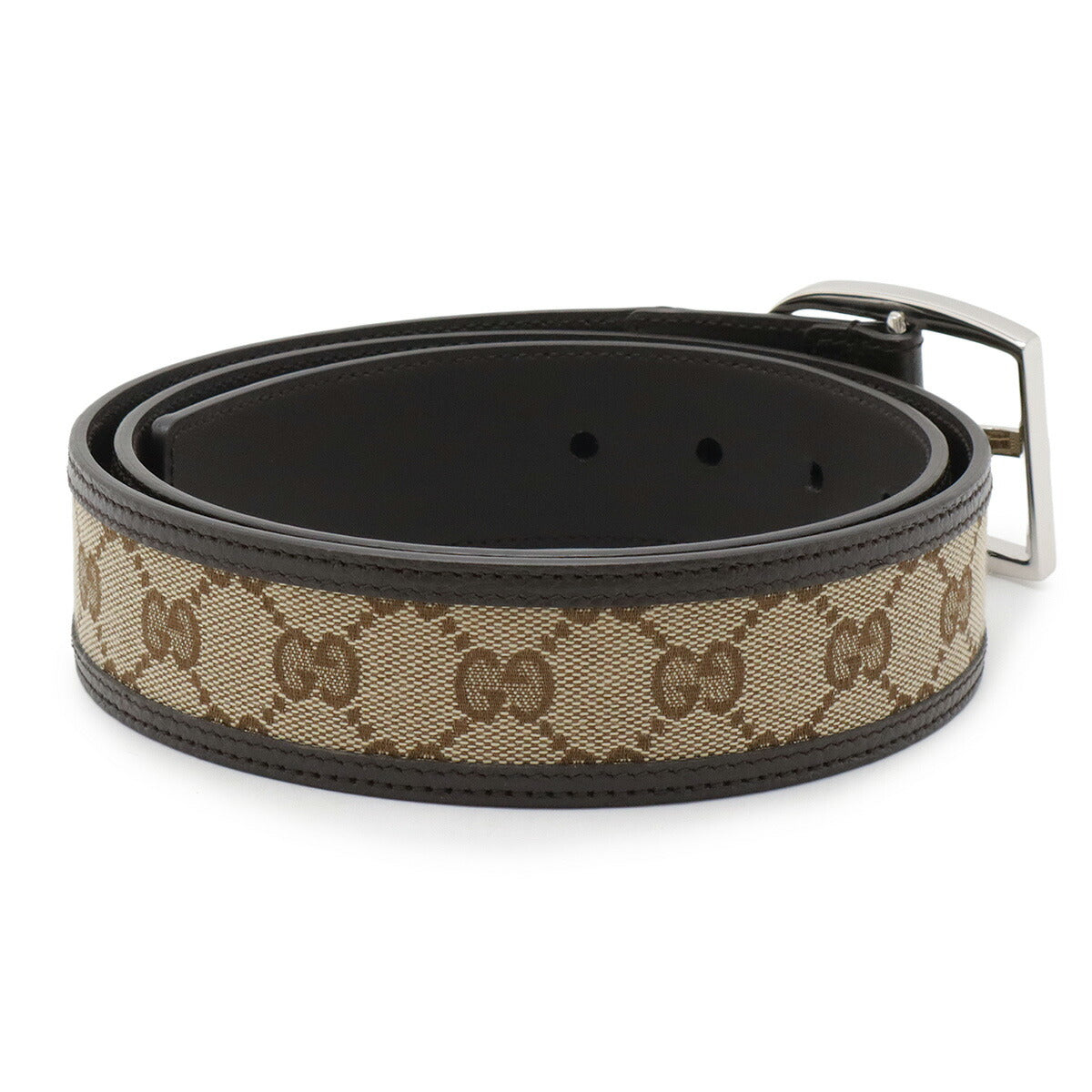 Gucci GG Canvas Leather Belt