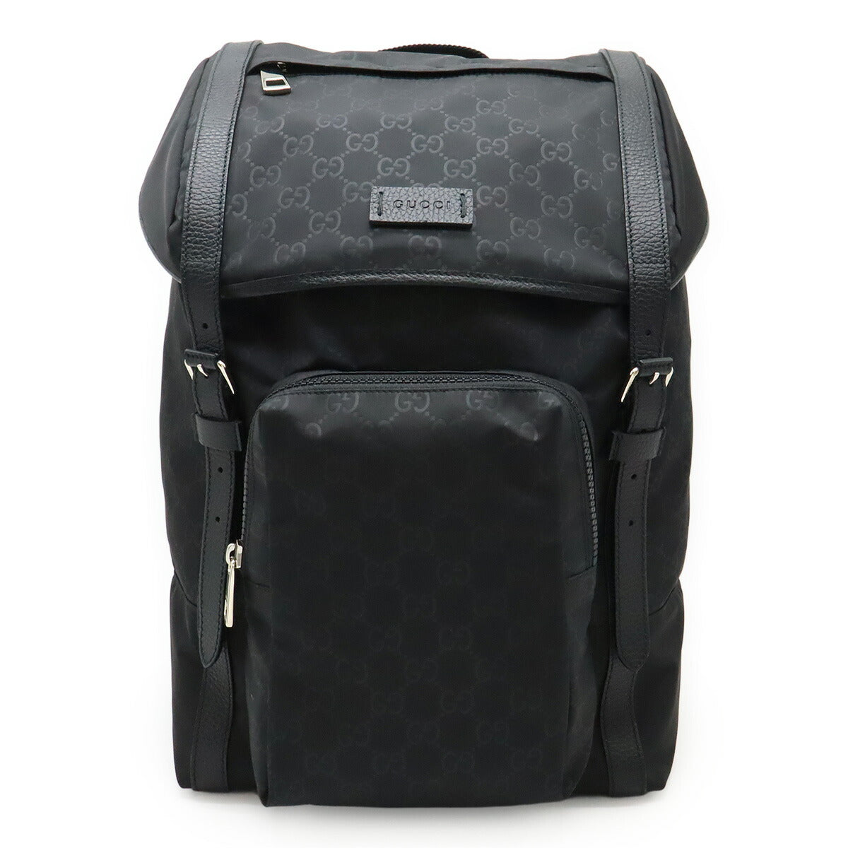 Gucci GG Nylon Leather Backpack