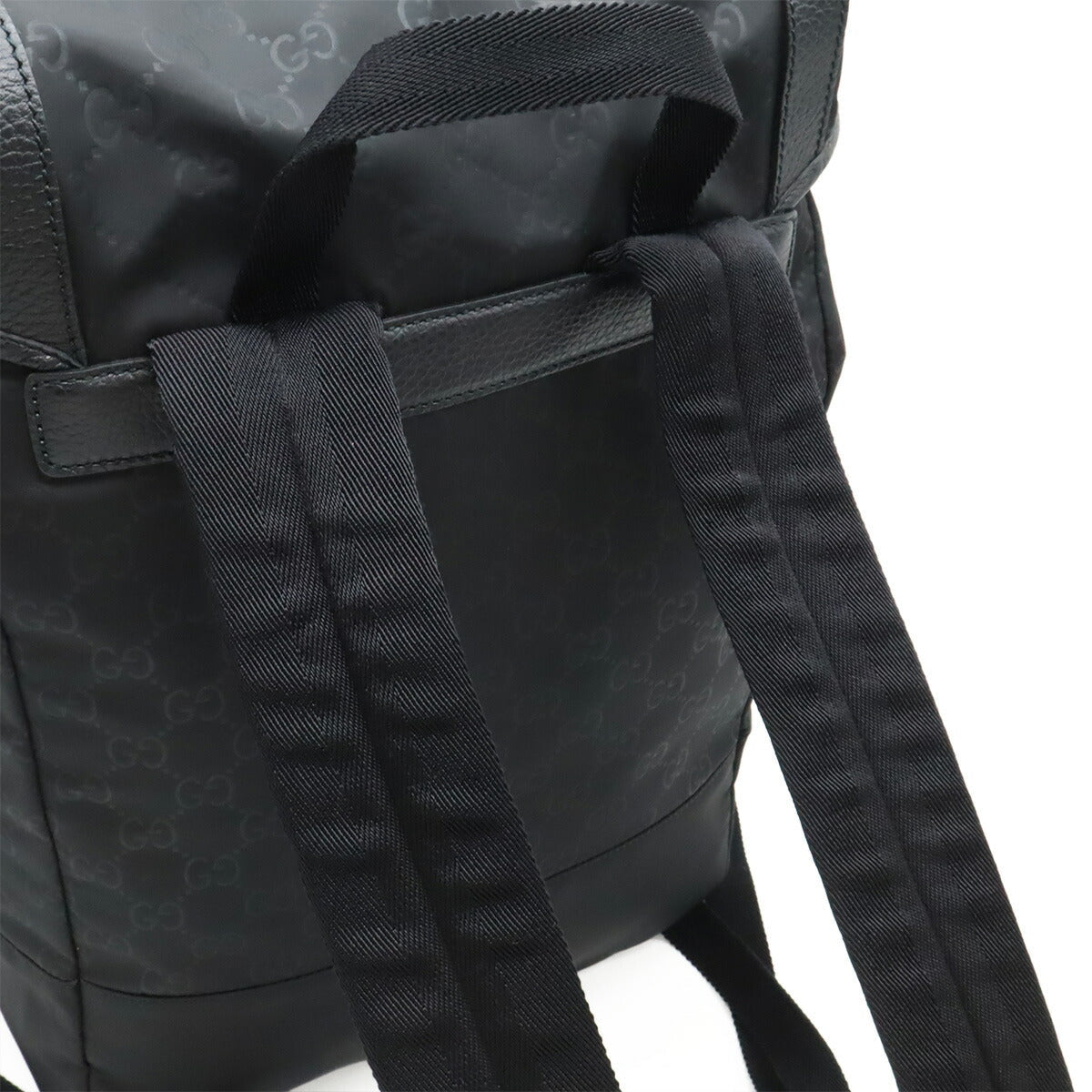 Gucci GG Nylon Leather Backpack