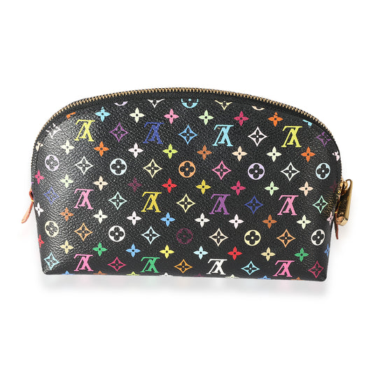 Louis Vuitton Louis Vuitton x Takashi Murakami Black Monogram Multicolore Cosmetic Pouch