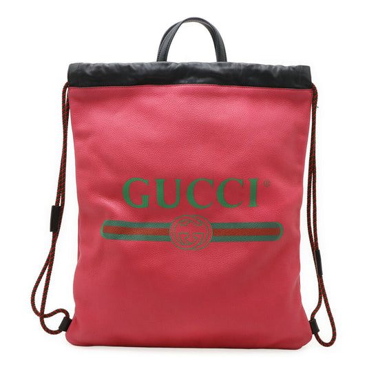 Gucci Gucci Print Leather 2way Backpack