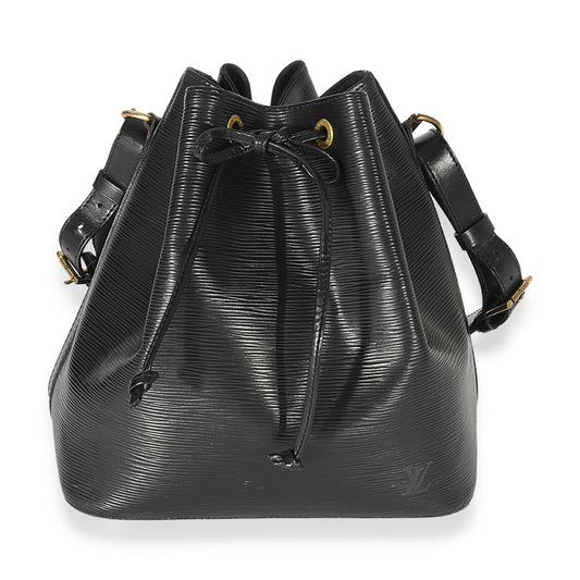 Louis Vuitton Louis Vuitton   Black Leather Epi Noe
