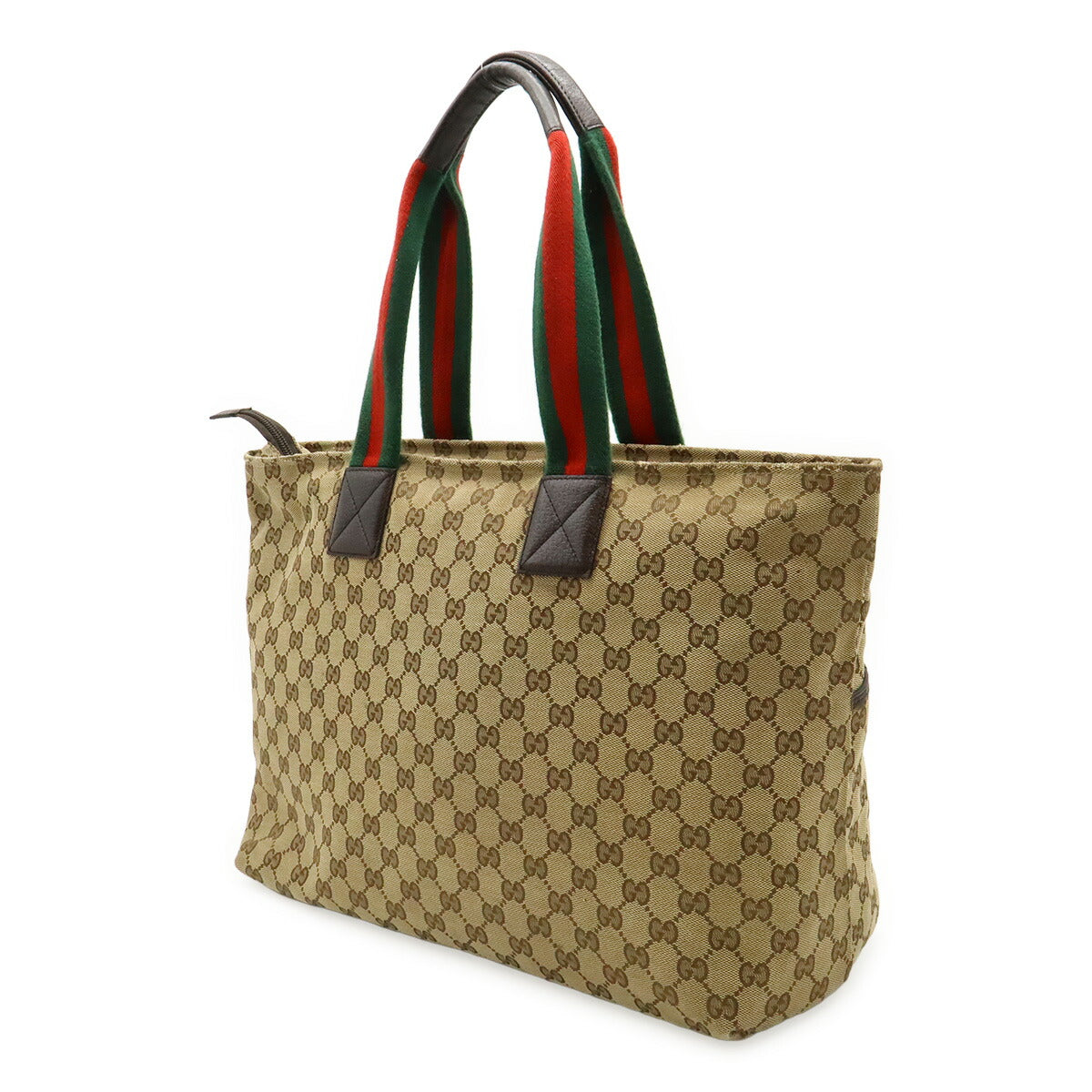 Gucci GG Canvas Leather Tote Bag