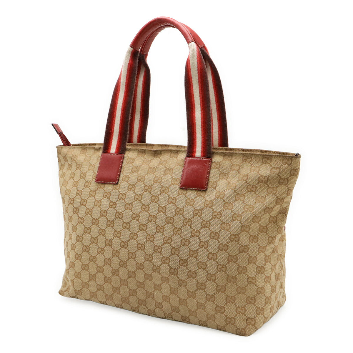 Gucci GG Canvas Leather Tote Bag