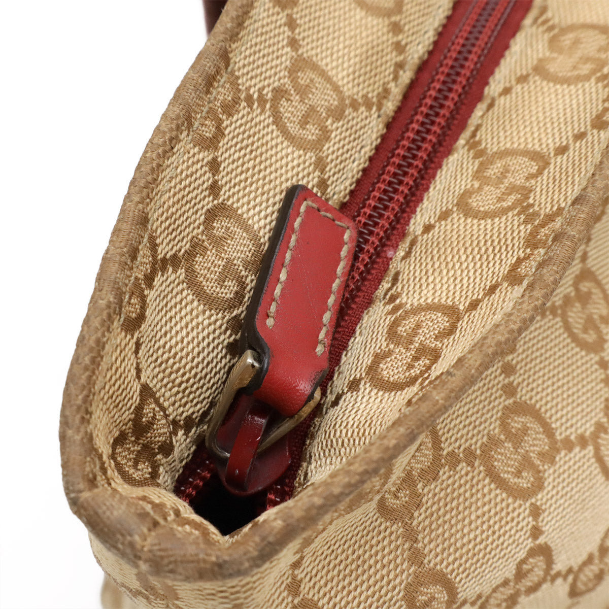 Gucci GG Canvas Leather Tote Bag