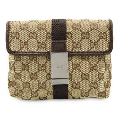 Gucci GG Canvas Leather Waist Bag