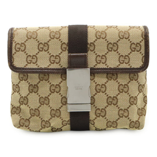 Gucci GG Canvas Leather Waist Bag