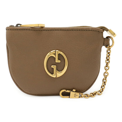 Gucci Double G Detail Leather Coin Purse