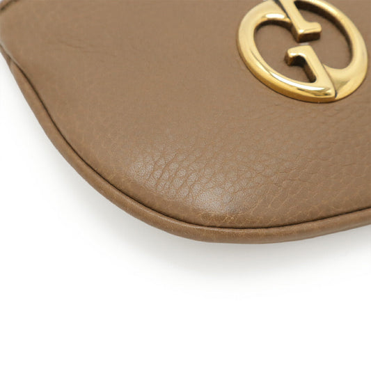 Gucci Double G Detail Leather Coin Purse