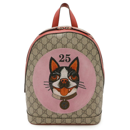 Gucci GG Supreme Canvas Leather Backpack