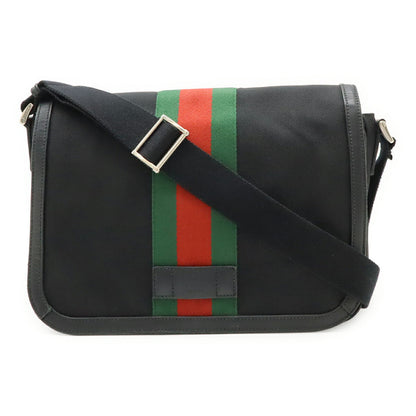 Gucci Web Stripe Nylon Canvas Shoulder Bag
